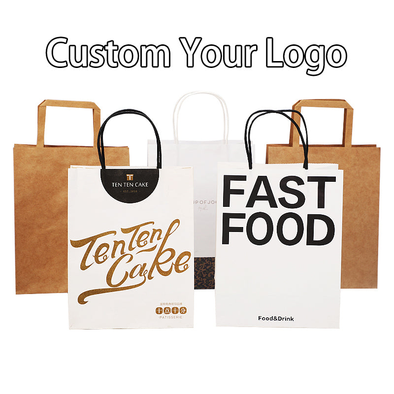 Cake Kraft Carry Paper Bag Custom Food Grade Eco Packaging Wedding