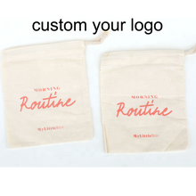Load image into Gallery viewer, custom logo gift pouch drawstring velvet flannel Jewelry Pouch bag
