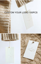 Load image into Gallery viewer, Personality tag custom clothing card custom printing white card tag
