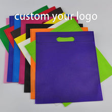 Load image into Gallery viewer, Custom Patterns Print Eco Friendly Die Cut Shopping Non-Woven Bags
