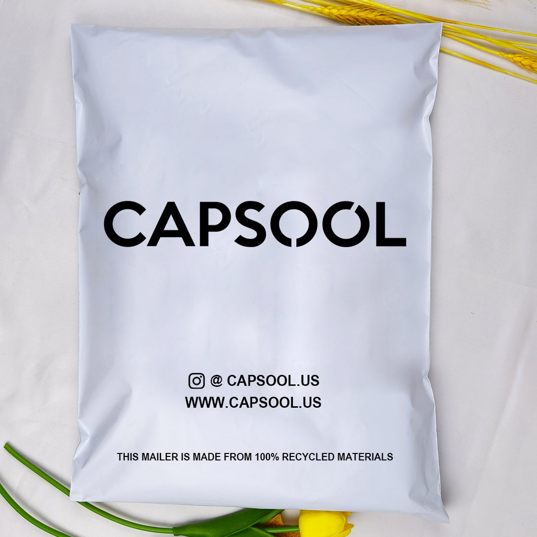 Customize 100pcs 14.5 x 19 inches degradable white mail bags print black logo