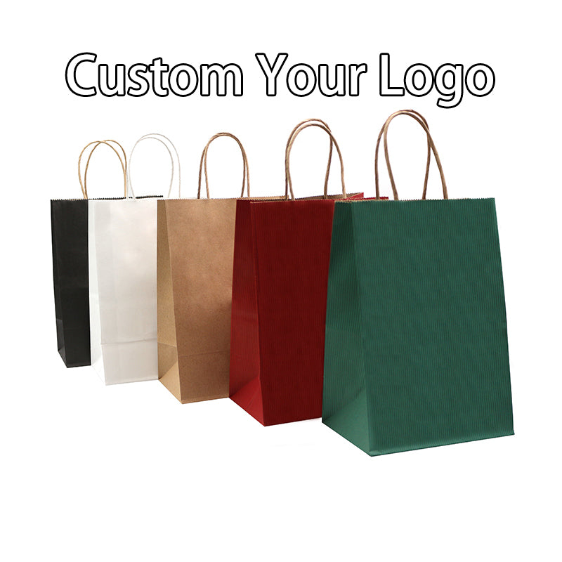 Kraft Shopping Gift Packaging Personalized Print Paper Bag With Handle