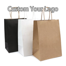 Load image into Gallery viewer, Kraft Shopping Gift Packaging Personalized Print Paper Bag With Handle
