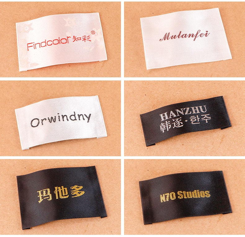 high quality boutique custom label with logo shirts pants clothing