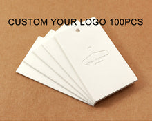 Load image into Gallery viewer, Personality tag custom clothing card custom printing white card tag
