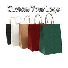 Load image into Gallery viewer, Luxury For Gift Kraft Machine Recycled Ribbon Print Paper Shopping Bag
