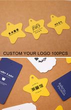 Load image into Gallery viewer, Custom die cutting tshirt hang tags clothes tag for clothing

