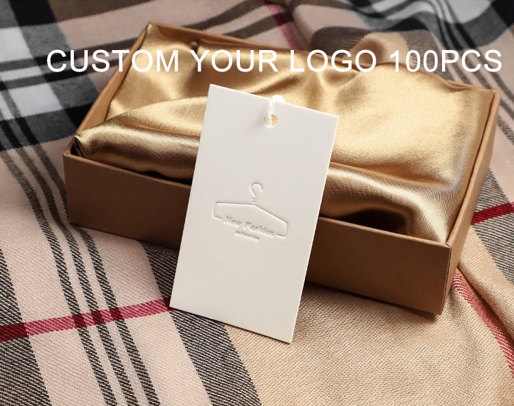 Personality tag custom clothing card custom printing white card tag