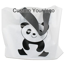 Load image into Gallery viewer, Custom Biodegradable PE Plastic Shopping Bag With Handle, Retail Grocery Shopping Plastic Carry Bag With Own Logo 的副本
