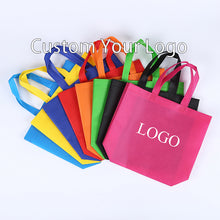 Load image into Gallery viewer, Custom print eco reusable supermarket grocery promotion shopping non woven carry fabric tote cloth bag
