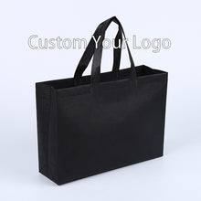 Load image into Gallery viewer, Custom print eco reusable supermarket grocery promotion shopping non woven carry fabric tote cloth bag
