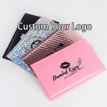 Load image into Gallery viewer, Metallic Foil Rose Gold Custom Logo Padded Bubble Envelope Mailing Bag
