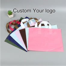 Load image into Gallery viewer, Wholesale Translucent Plastic Retail Bags Handle PE Shopping Bag
