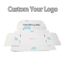 Load image into Gallery viewer, Custom logo design corrugated mailing packaging white shipping boxes

