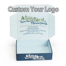 Load image into Gallery viewer, Custom logo design corrugated mailing packaging white shipping boxes
