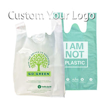 Load image into Gallery viewer, Custom Recyclable Printed Shopping Vest Plastic Sack Poly Carrier Bag T Shirt Bag
