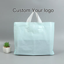 Load image into Gallery viewer, Wholesale Translucent Plastic Retail Bags Handle PE Shopping Bag
