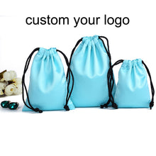 Load image into Gallery viewer, Jewelry Packing Velvet bag Royal blue color Drawstring bags Pouches.
