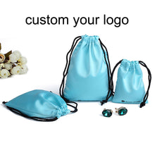 Load image into Gallery viewer, Jewelry Packing Velvet bag Royal blue color Drawstring bags Pouches.
