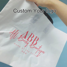 Load image into Gallery viewer, Custom Biodegradable PE Plastic Shopping Bag With Handle, Retail Grocery Shopping Plastic Carry Bag With Own Logo 的副本
