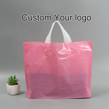 Load image into Gallery viewer, Wholesale Translucent Plastic Retail Bags Handle PE Shopping Bag
