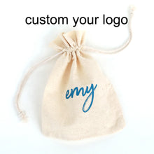 Load image into Gallery viewer, custom logo gift pouch drawstring velvet flannel Jewelry Pouch bag
