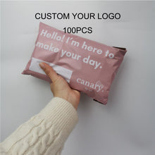 Load image into Gallery viewer, biodegradable  custom logo matte shipping bag white poly mailers
