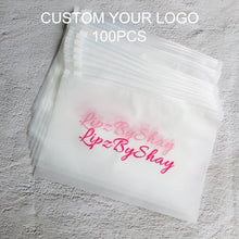 Load image into Gallery viewer, Custom Matte Frosted Plastic Packaging Zipper Bags, T Shirt Swimwear
