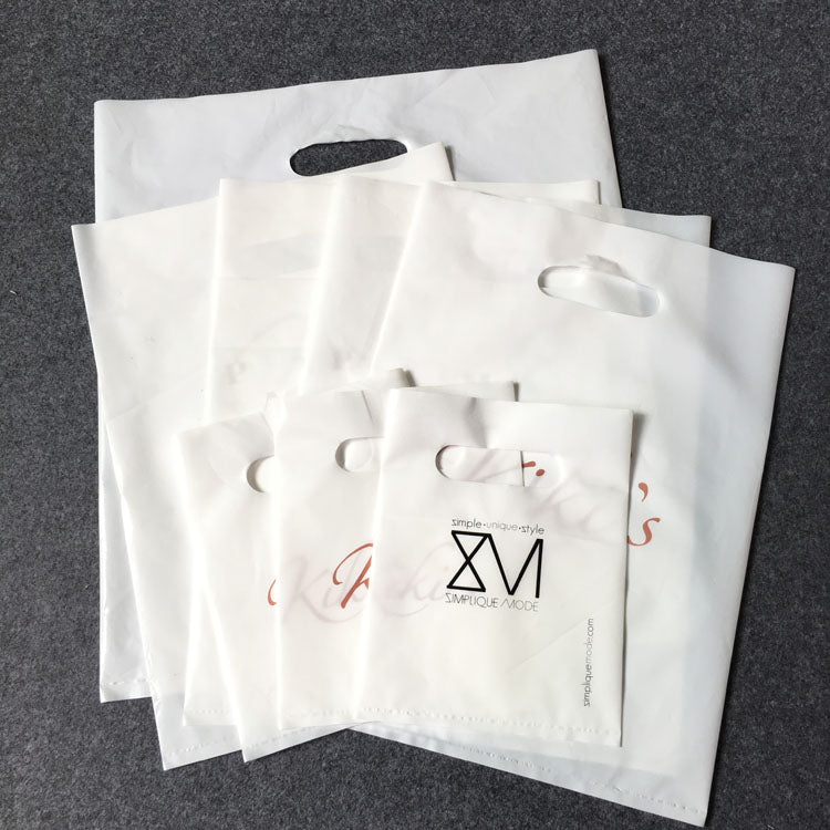 Garment Packing  Custom LDPE Shopping Printing Handle Plastic Bags