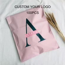 Load image into Gallery viewer, biodegradable  custom logo matte shipping bag white poly mailers
