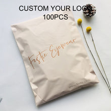 Load image into Gallery viewer, Custom biodegradable transport plastic environmental Beige mailing bag
