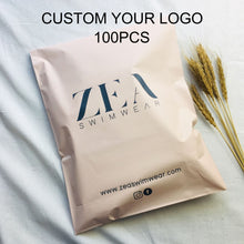 Load image into Gallery viewer, Custom biodegradable transport plastic environmental Beige mailing bag
