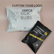 Load image into Gallery viewer, eco friendly pink poly mailer couriercosmetics eyecourier bag envelope

