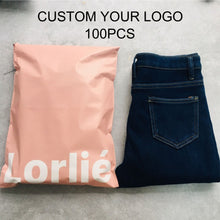 Load image into Gallery viewer, biodegradable custom print matte pink packing clothing mailing bag
