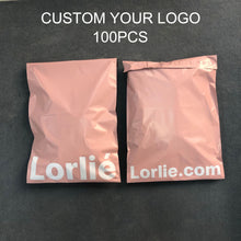 Load image into Gallery viewer, biodegradable custom print matte pink packing clothing mailing bag
