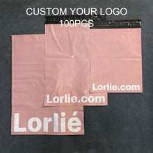 Load image into Gallery viewer, biodegradable custom print matte pink packing clothing mailing bag
