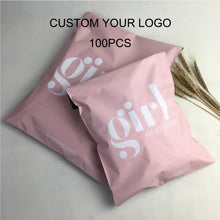 Load image into Gallery viewer, biodegradable  custom logo matte shipping bag white poly mailers
