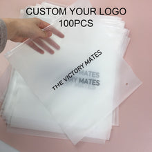 Load image into Gallery viewer, Biodegradable custom frosted zipperplastic clothing packaging bag
