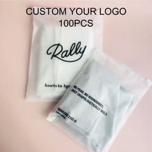 Load image into Gallery viewer, Biodegradable custom frosted zipperplastic clothing packaging bag
