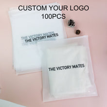 Load image into Gallery viewer, Biodegradable custom frosted zipperplastic clothing packaging bag
