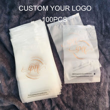 Load image into Gallery viewer, Zip Lock Frosted Plastic Slider PVC Zipper Pack Swimwear Cosmetic Bag
